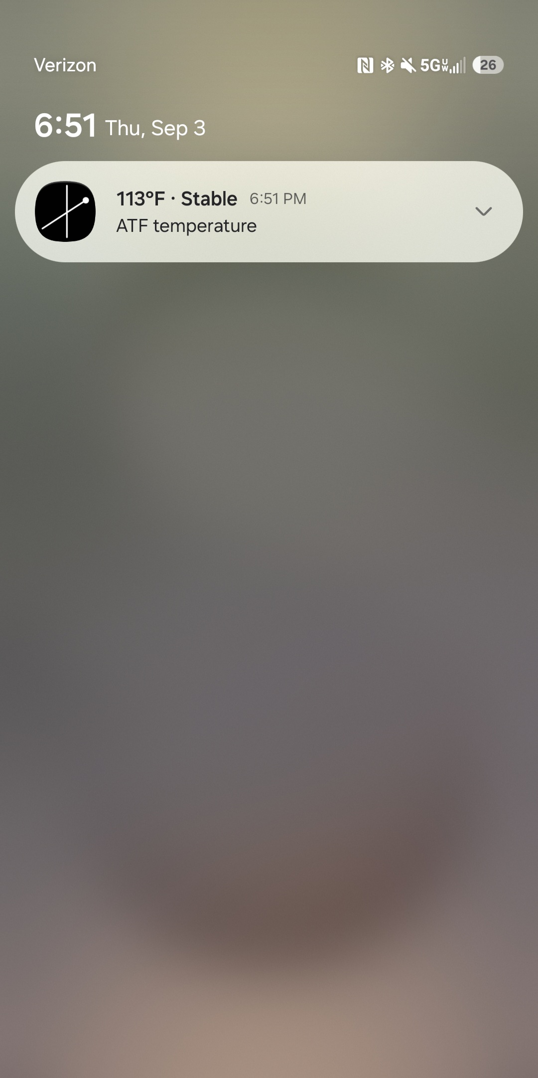 LIMEN monitoring notification on the lock screen